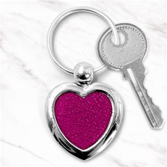 Sparkling Glitter Pink Key Chains (heart) 