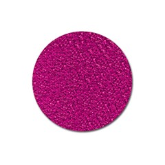 Sparkling Glitter Pink Magnet 3  (round)