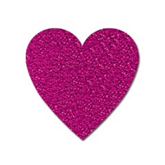 Sparkling Glitter Pink Heart Magnet