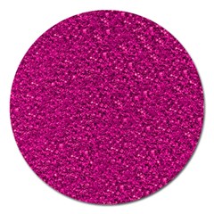 Sparkling Glitter Pink Magnet 5  (round)