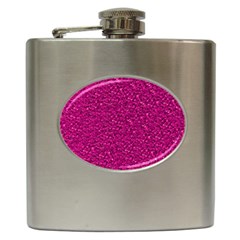 Sparkling Glitter Pink Hip Flask (6 Oz)