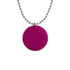 Sparkling Glitter Pink Button Necklaces