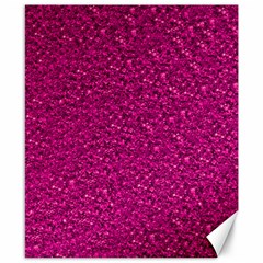 Sparkling Glitter Pink Canvas 8  X 10 