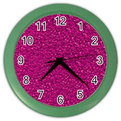 Sparkling Glitter Pink Color Wall Clocks