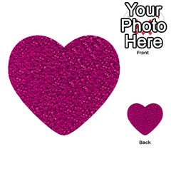 Sparkling Glitter Pink Multi-purpose Cards (heart) 