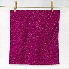 Sparkling Glitter Pink Face Towel