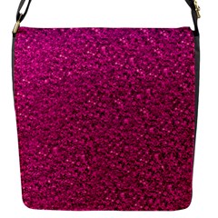 Sparkling Glitter Pink Flap Messenger Bag (s)