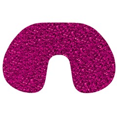 Sparkling Glitter Pink Travel Neck Pillows by ImpressiveMoments