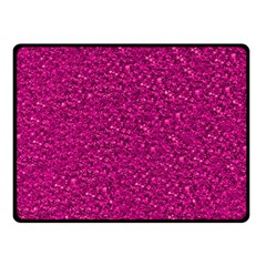 Sparkling Glitter Pink Double Sided Fleece Blanket (small) 