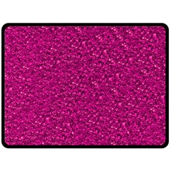 Sparkling Glitter Pink Double Sided Fleece Blanket (large) 