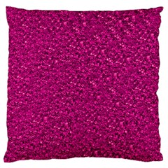 Sparkling Glitter Pink Standard Flano Cushion Cases (one Side) 