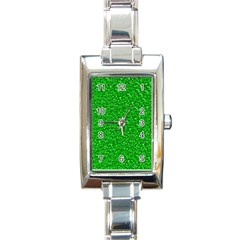 Sparkling Glitter Neon Green Rectangle Italian Charm Watches