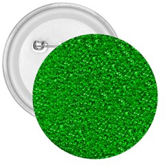 Sparkling Glitter Neon Green 3  Buttons by ImpressiveMoments