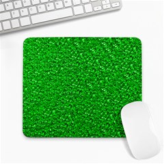 Sparkling Glitter Neon Green Large Mousepads