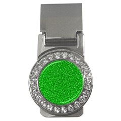 Sparkling Glitter Neon Green Money Clips (cz) 