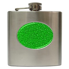 Sparkling Glitter Neon Green Hip Flask (6 Oz)