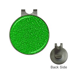 Sparkling Glitter Neon Green Hat Clips With Golf Markers