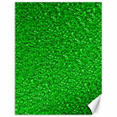 Sparkling Glitter Neon Green Canvas 12  X 16  