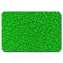 Sparkling Glitter Neon Green Large Doormat 