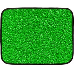 Sparkling Glitter Neon Green Fleece Blanket (mini)