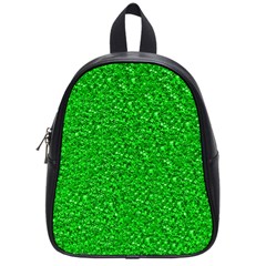 Sparkling Glitter Neon Green School Bags (small) 