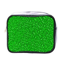 Sparkling Glitter Neon Green Mini Toiletries Bags