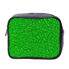 Sparkling Glitter Neon Green Mini Toiletries Bag 2-side