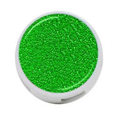 Sparkling Glitter Neon Green 4-port Usb Hub (one Side)