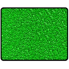 Sparkling Glitter Neon Green Fleece Blanket (medium) 