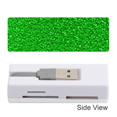 Sparkling Glitter Neon Green Memory Card Reader (stick) 