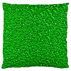 Sparkling Glitter Neon Green Large Cushion Cases (two Sides) 