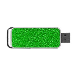 Sparkling Glitter Neon Green Portable Usb Flash (one Side) by ImpressiveMoments