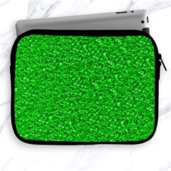 Sparkling Glitter Neon Green Apple Ipad 2/3/4 Zipper Cases