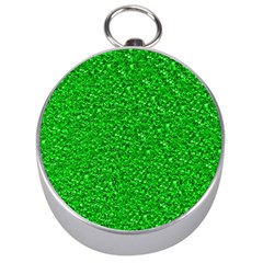 Sparkling Glitter Neon Green Silver Compasses by ImpressiveMoments