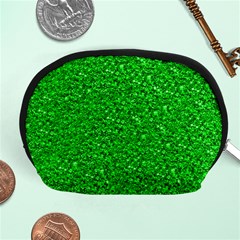 Sparkling Glitter Neon Green Accessory Pouches (medium) 