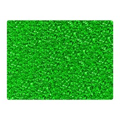 Sparkling Glitter Neon Green Double Sided Flano Blanket (mini) 