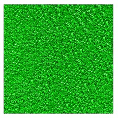 Sparkling Glitter Neon Green Large Satin Scarf (square)