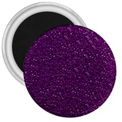 Sparkling Glitter Plum 3  Magnets