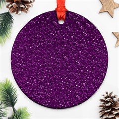 Sparkling Glitter Plum Ornament (round) 