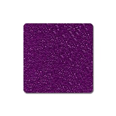 Sparkling Glitter Plum Square Magnet