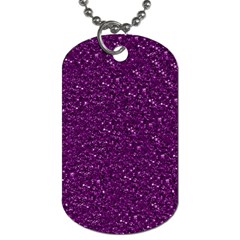 Sparkling Glitter Plum Dog Tag (one Side)