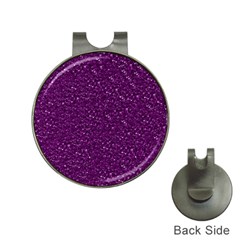 Sparkling Glitter Plum Hat Clips With Golf Markers