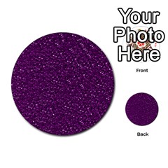 Sparkling Glitter Plum Multi-purpose Cards (round)  by ImpressiveMoments