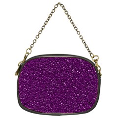 Sparkling Glitter Plum Chain Purses (one Side) 