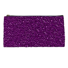 Sparkling Glitter Plum Pencil Cases