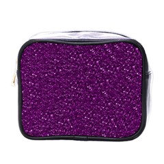 Sparkling Glitter Plum Mini Toiletries Bags by ImpressiveMoments