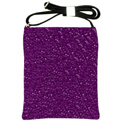 Sparkling Glitter Plum Shoulder Sling Bags by ImpressiveMoments