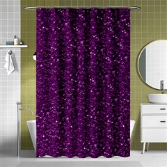 Sparkling Glitter Plum Shower Curtain 48  X 72  (small) 