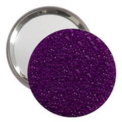 Sparkling Glitter Plum 3  Handbag Mirrors by ImpressiveMoments