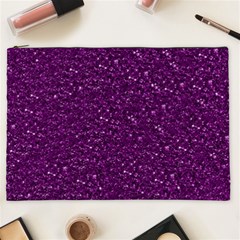 Sparkling Glitter Plum Cosmetic Bag (xxl) 